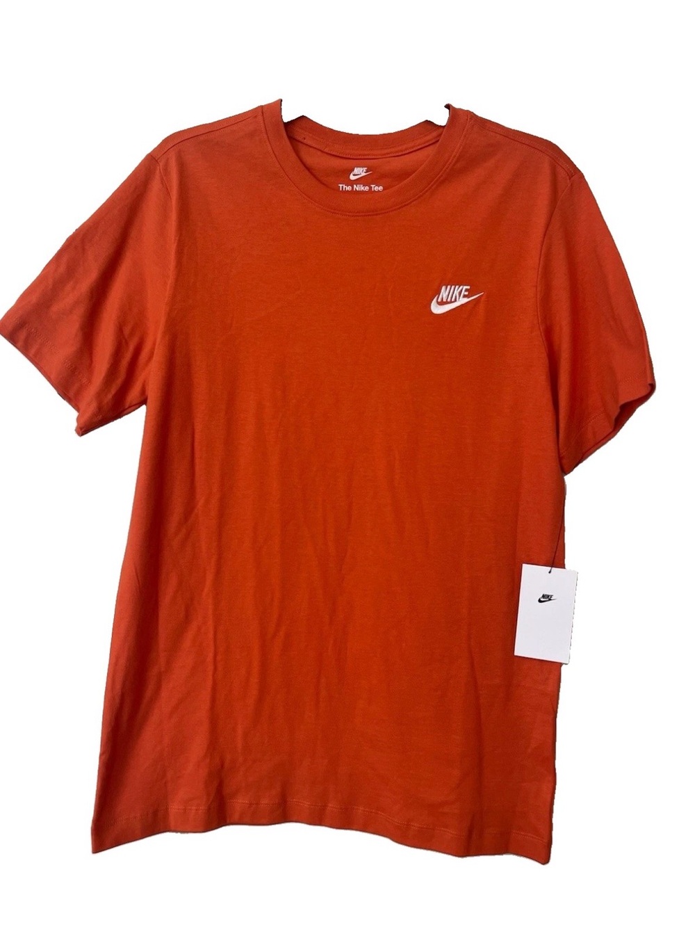 Nike The Nike Tee Men's Crew Neck Orange S Cotton Jersey Logo Tee AR4997-809
